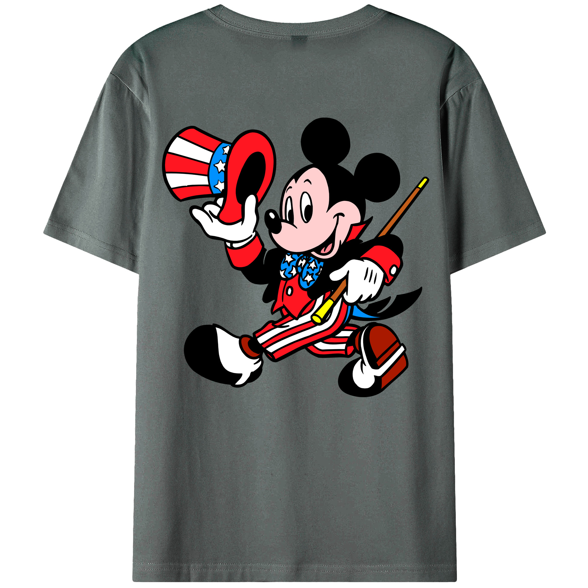 （画像用） ミッキーマウス Mickey Mouse 綿100％半袖Tシャツ（背面プリント）